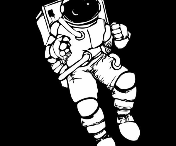 Astronaut - Floating Silhouette