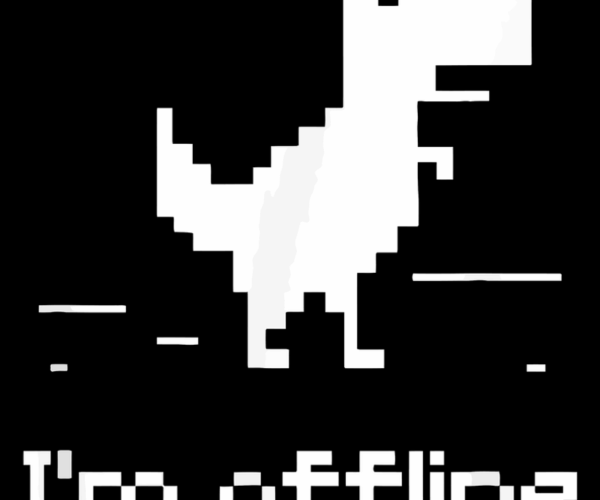 Offline Dinosaur - Pixel Art Sadness