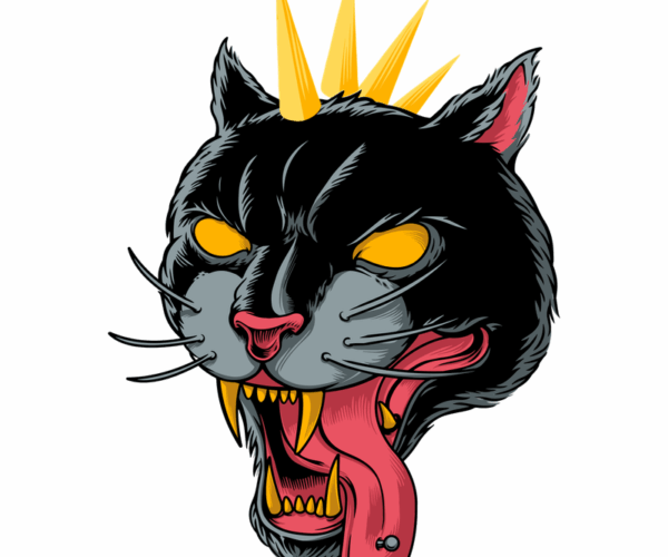 Crowned Panther - Pierced Tongue