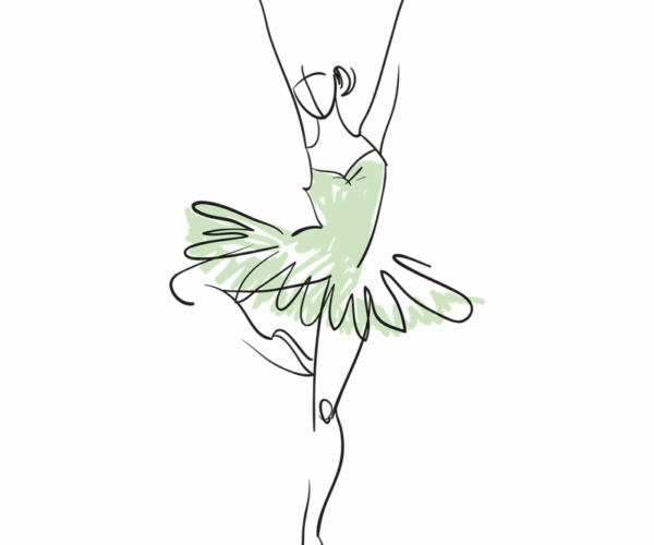 Ballerina Sketch - Simple Elegance