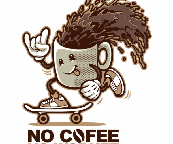Skateboarding Coffee Cup - Energetic Brew