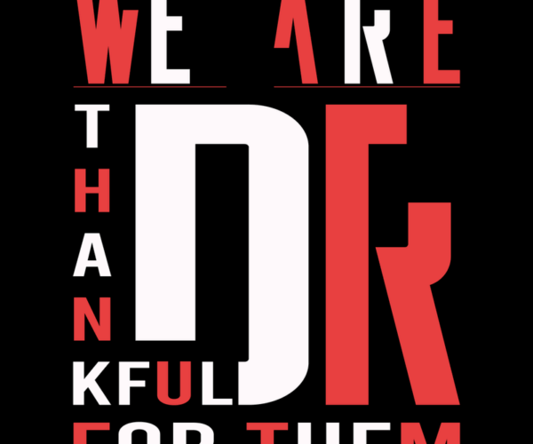 We Are Thankful - Graphic Typography Design