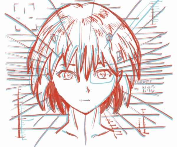 Cybernetic Anime Girl - Digital Glitch