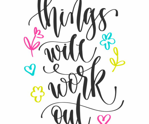 Motivational Typography - Floral Accents