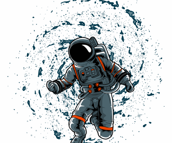 Cosmic Explorer - Floating in Nebula
