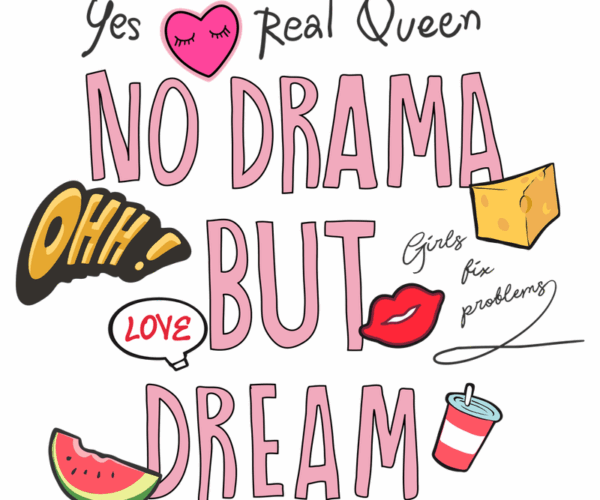 Girl Power Motto - Dream Big Patchwork