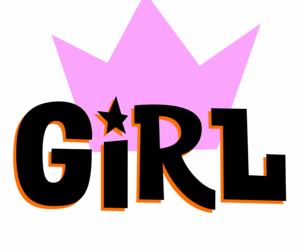 Girl - Crowned Typography