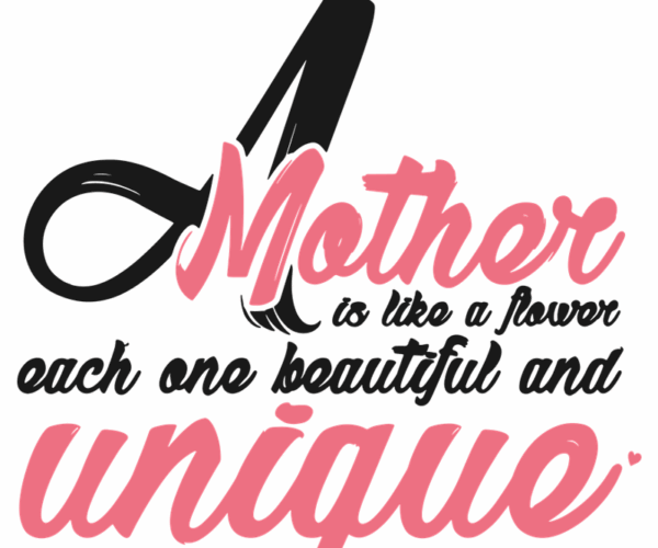 Mother's Love - Floral Typography