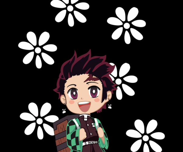 Tanjiro - Floral Chibi Edition