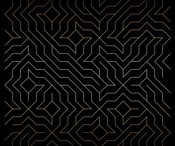 Geometric Maze - Golden Pathways