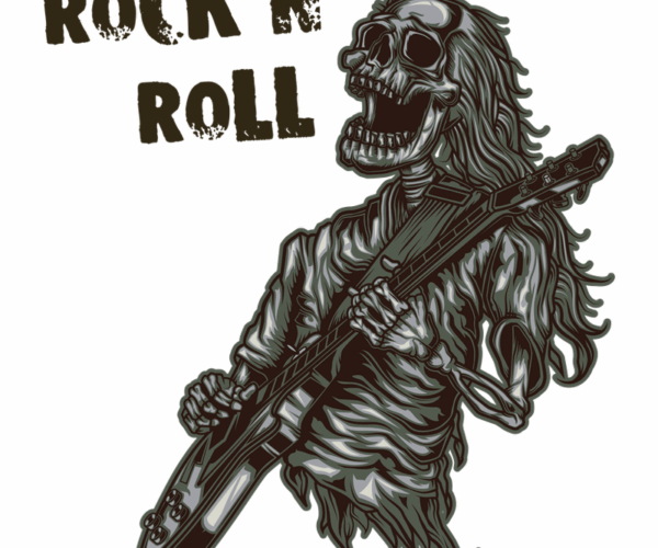 Rock 'N' Roll Skeleton - Guitar Shredder