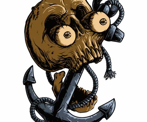 Skull and Anchor - Nautical Grin