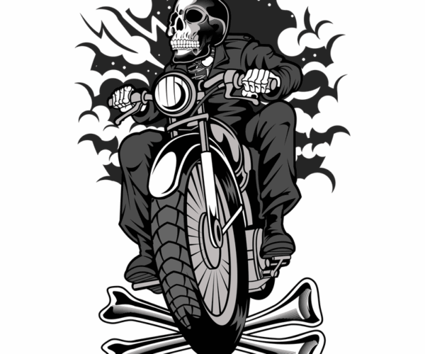 Skeleton Rider - Grim Motorcyclist