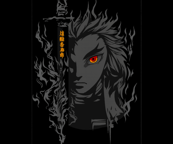 Rengoku Portrait - Fiery Gaze