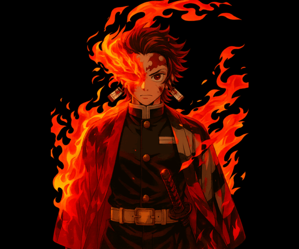 Fiery Tanjiro - Demon Slayer Unleashed