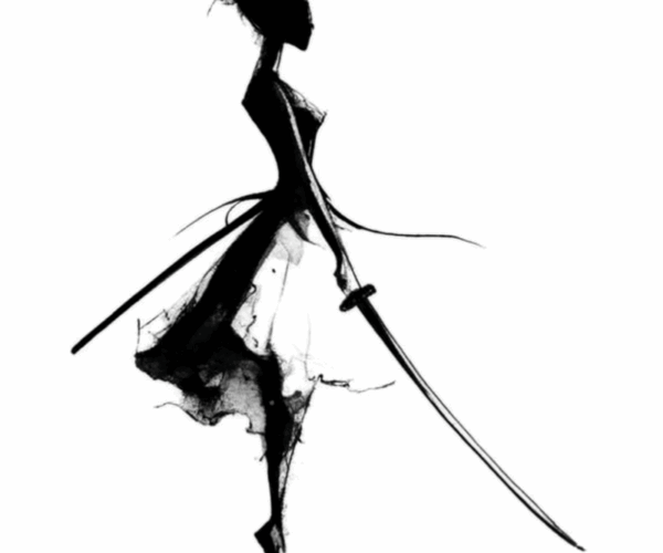 Silhouette Warrior - Ink Dance