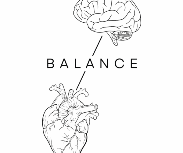 Balancing Act - Brain-Heart Illustration